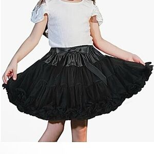 Petticoat Tutu Skirt for Girls. Black. Size: Large 6-8